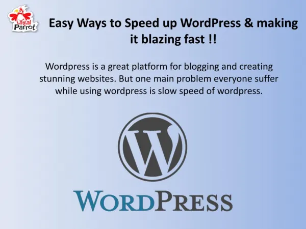 How to Speed up wordpress site