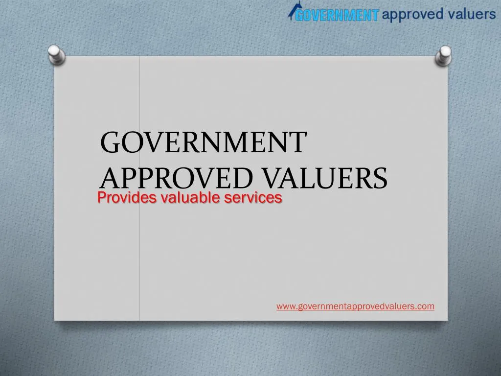 government approved valuers