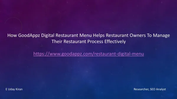 World Class Restaurant Digital Menu Restaurant Management System
