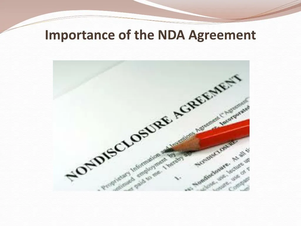 importance of the nda agreement