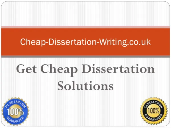Cheap Dissertation Writing Services | Premium Help
