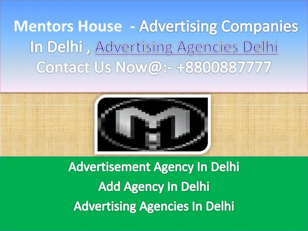 Advertising Companies In Delhi