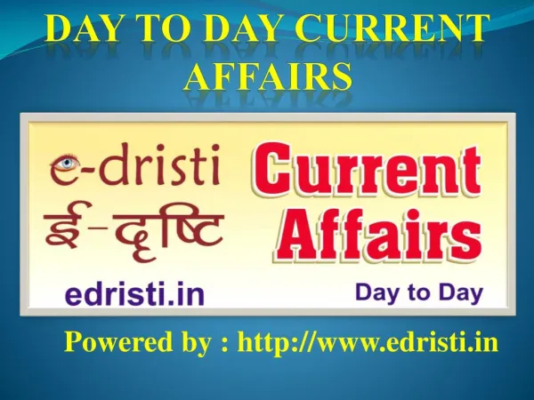 Free Current Affairs PDF downloads by E-dristi,