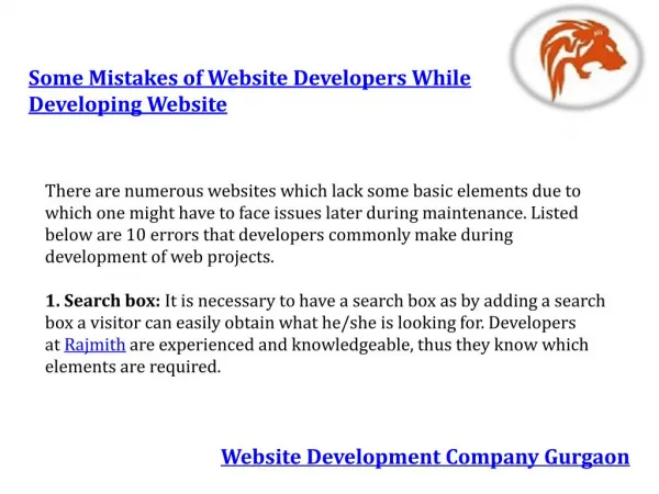 Some mistakes of website developers while developing website