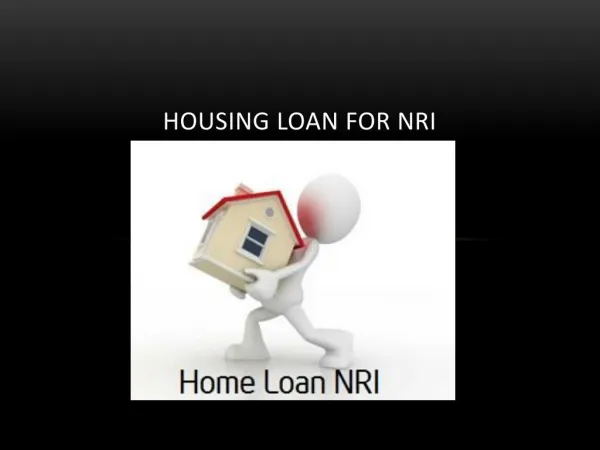 Home Loans for Non Resident Indians