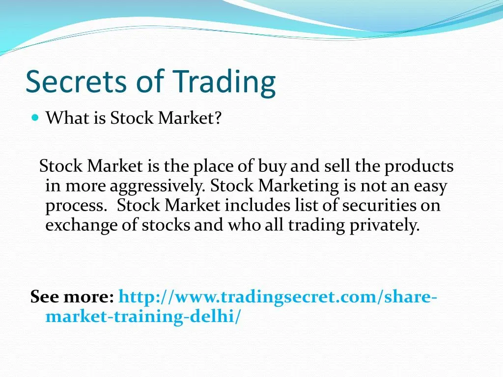 secrets of trading