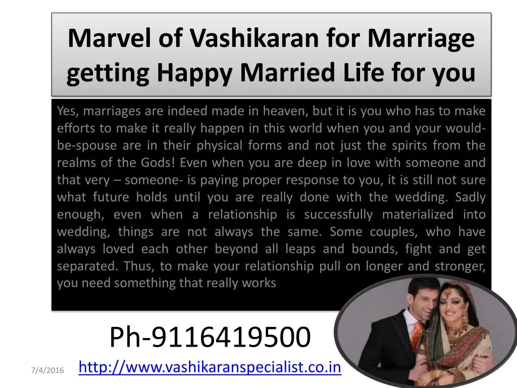 marvel of vashikaran for marriage getting happy married life for you