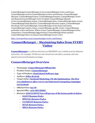 ConnectRetarget review-(SHOCKED) $21700 bonuses - slide 1