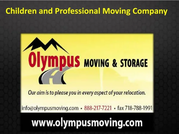 Children and Professional Moving Company