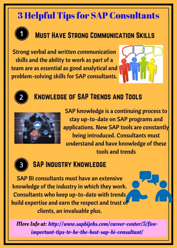 Infographic of Essential Tips for your SAP BI Career