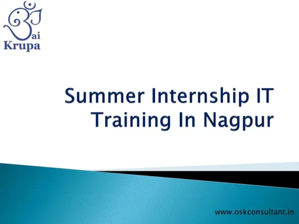Summer Internship IT Training In Nagpur