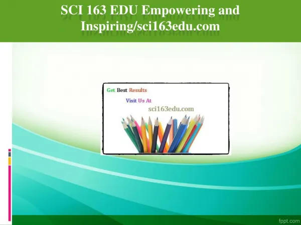SCI 163 EDU Empowering and Inspiring/sci163edu.com