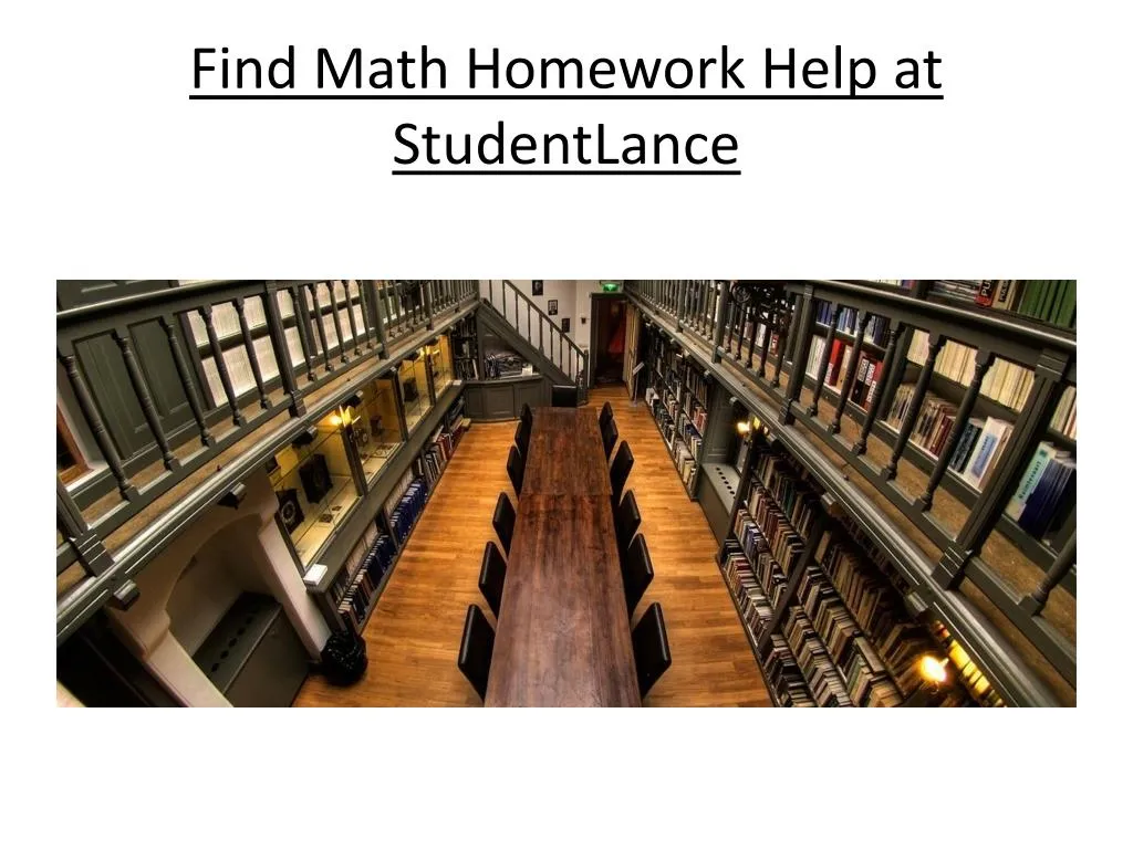find math homework help at studentlance