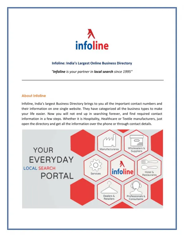 InfoLine - India's Largest Online Business Directory