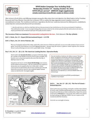 WWII Italian Campaign Tour - slide 1