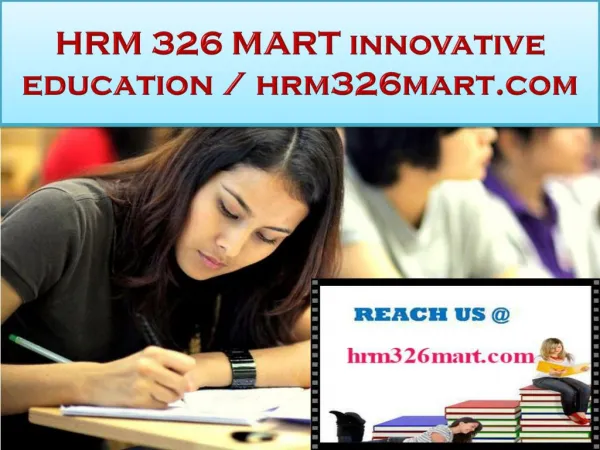 HRM 326 MART innovative education / hrm326mart.com