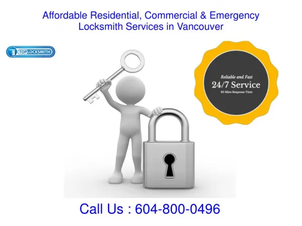 Affordable Residential & Commercial Locksmith Services in Vancouver