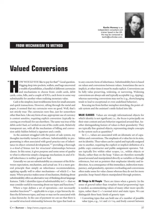 Valued Conversions