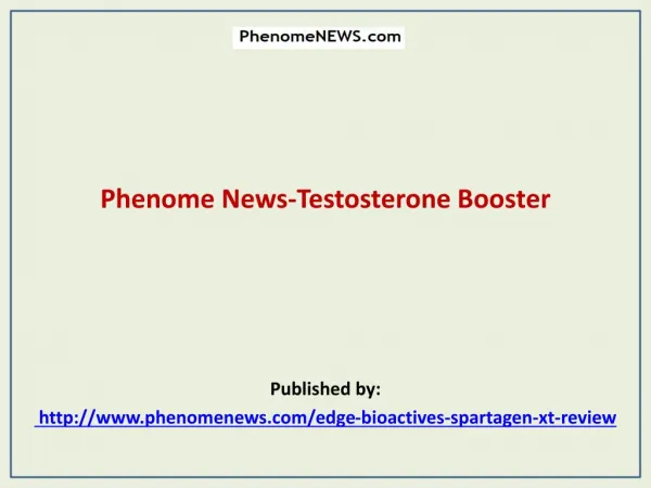 Phenome News-Testosterone Booster