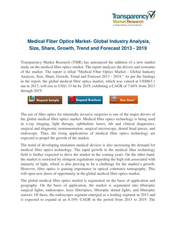 Medical Fiber Optics Market: A New Dimension of Innovation