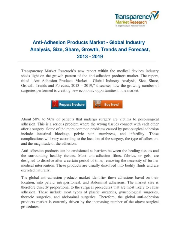 Anti-Adhesion Products Market: Marketing Strategies for Success