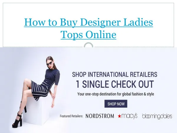 How to buy designer ladies tops online