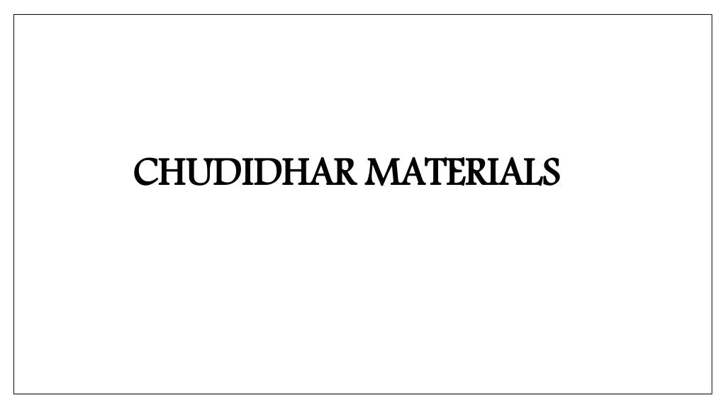 chudidhar materials