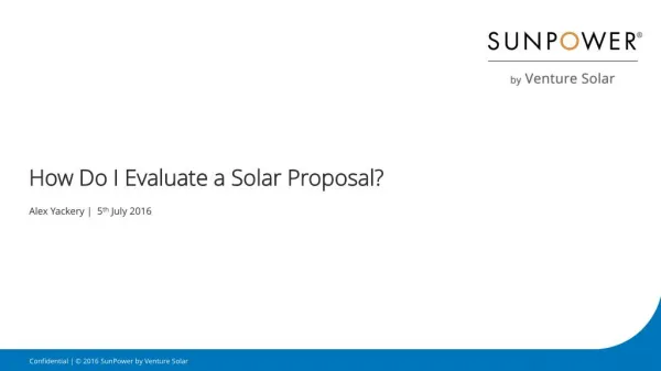 How Do I Evaluate a Solar Proposal?