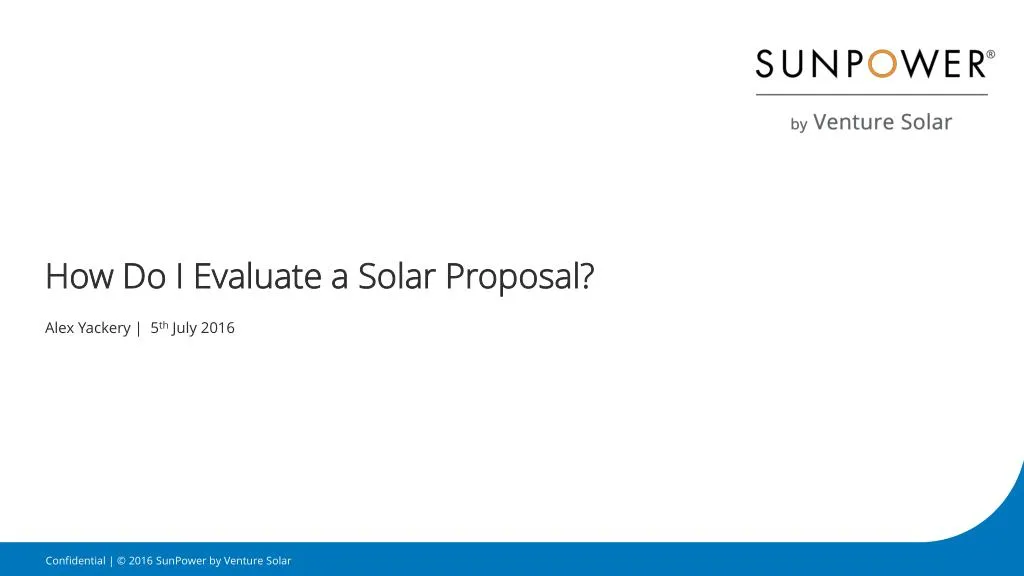 how do i evaluate a solar proposal