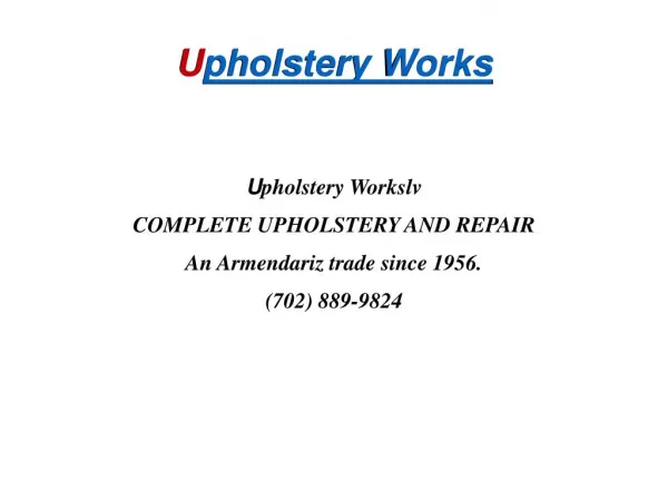 upholstery workslv