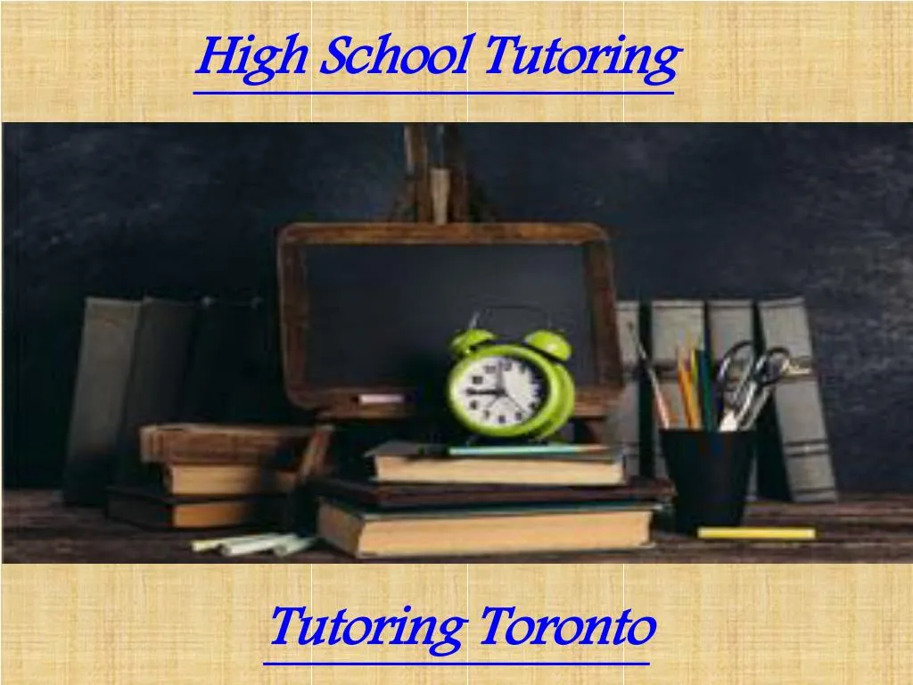 high school tutoring