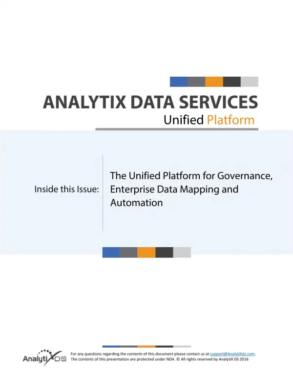 The Unified Platform for Governance, Enterprise Data Mapping and Automation