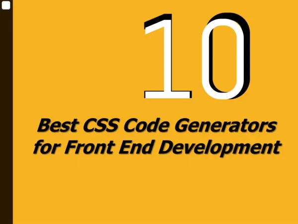 10 Best CSS Code Generators for Front End Development