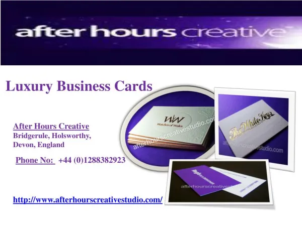 Luxury Business Cards - After Hours