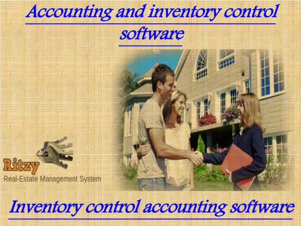 Accounting and inventory control software