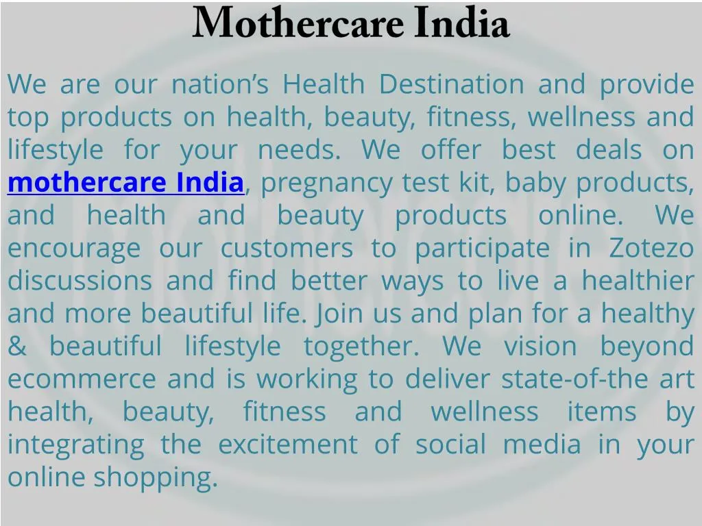 mothercare india