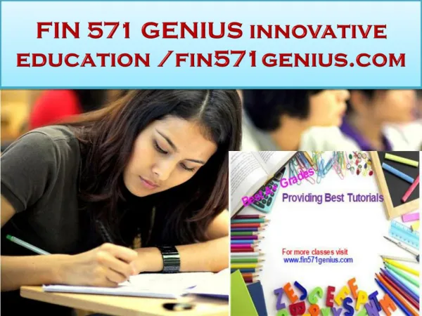 FIN 571 GENIUS innovative education /fin571genius.com