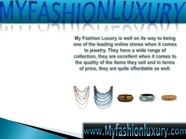 Myfashionluxury Stylish , Beautiful Jewelry for Ladies