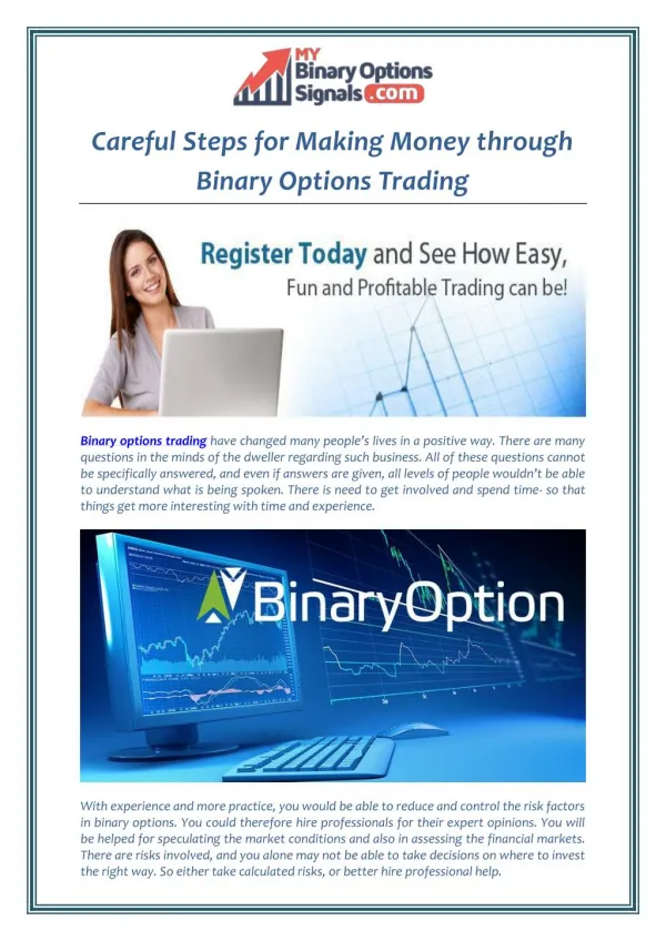 Careful Steps for Making Money through Binary Options Trading