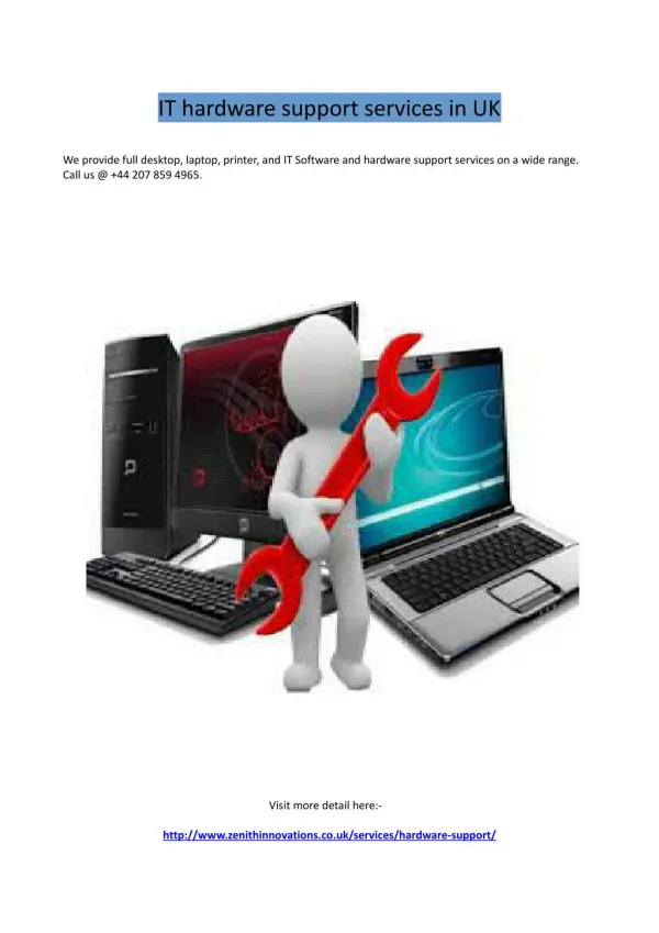 IT hardware support services in UK