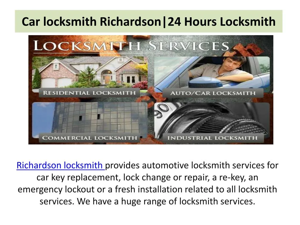 car locksmith richardson 24 hours locksmith