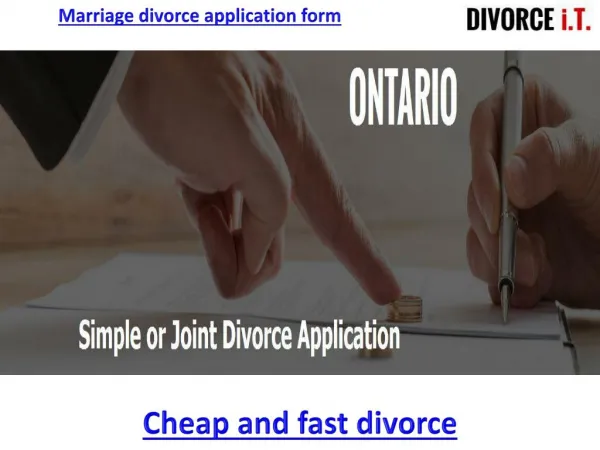 Joint divorce application form