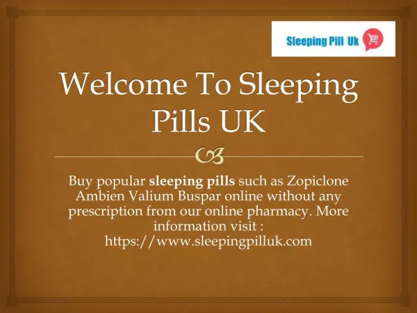 Sleeping Pills in UK | sleepingpilluk.com