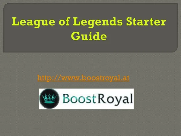 League of Legends Starter Guide