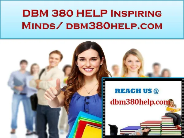 DBM 380 HELP NEW Real Success /dbm380help.com
