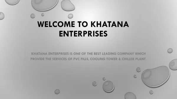 Cooling tower Maintenance Services|Khatana Enterprises