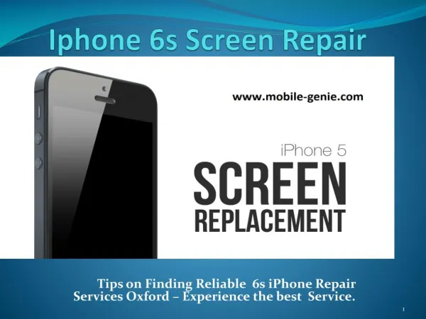 Iphone 6s Screen Repair in Oxford And Near By Counties
