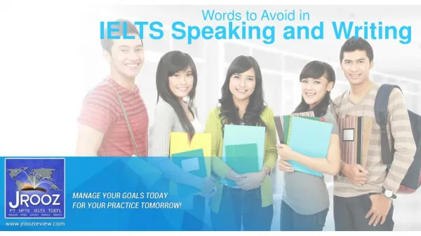 IELTS Speaking and Writing - Words to Avoid