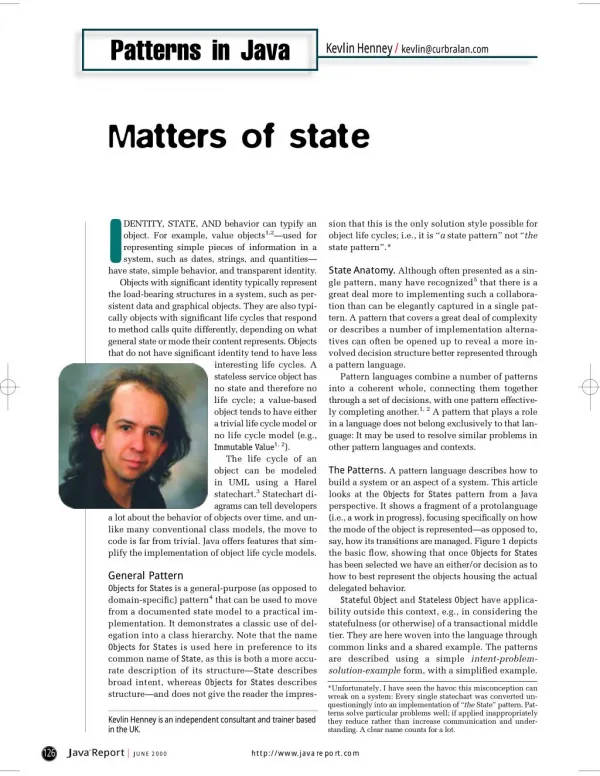 Matters of State
