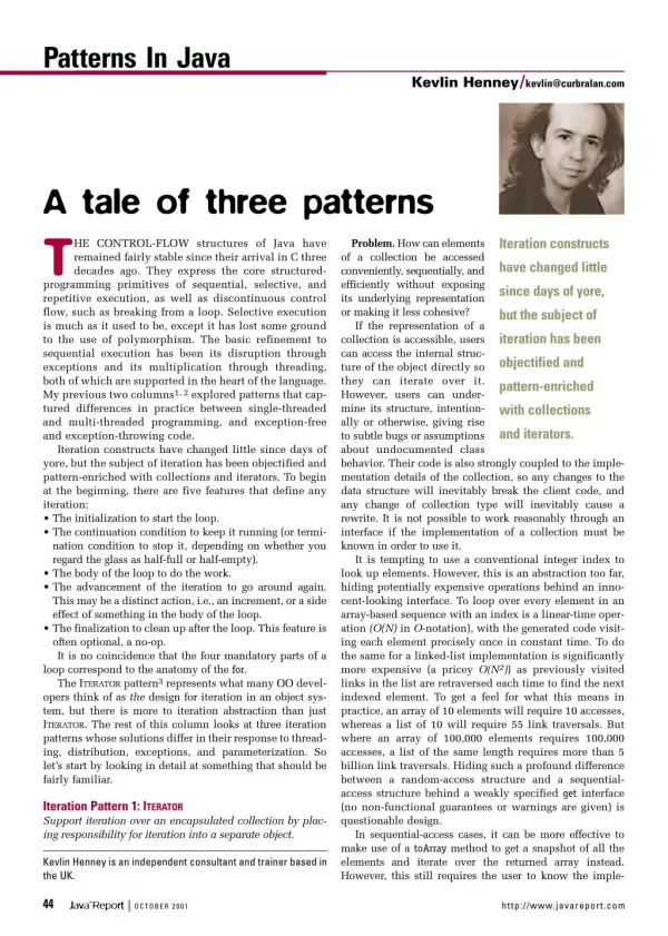 A Tale of Three Patterns